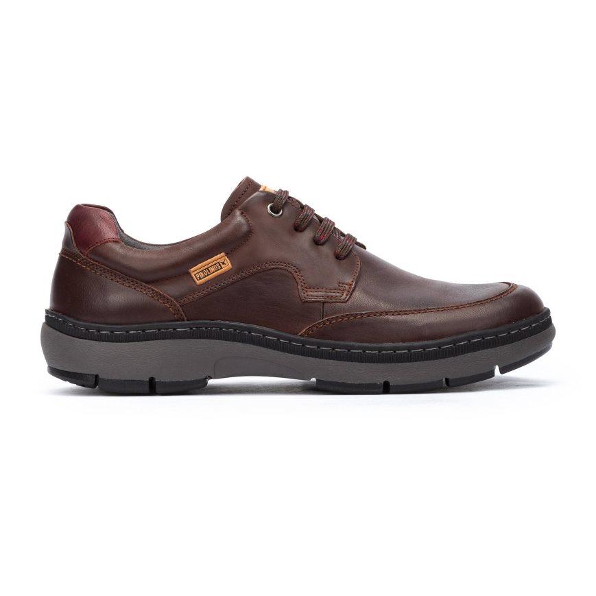 Men\'s Pikolinos CACERES Lace Up Shoes Brown | NZ Y321Q95